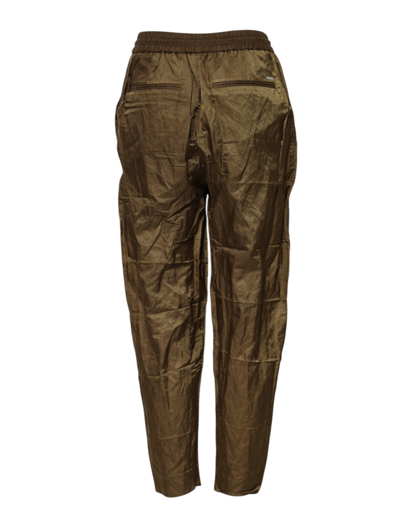 Dsquared² Brown Mid Waisted Women Sweatpants - Stylish Comfort