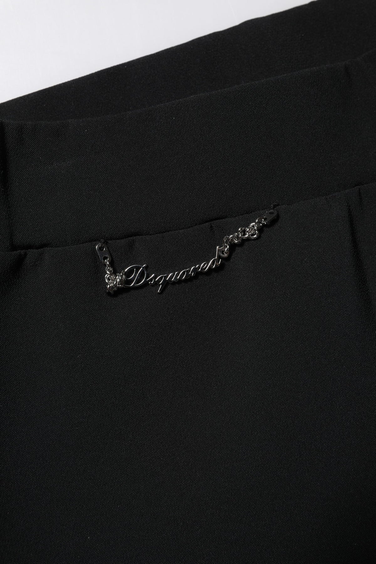 Pantalons Évasés Taille Haute Noirs Dsquared² en Polyester