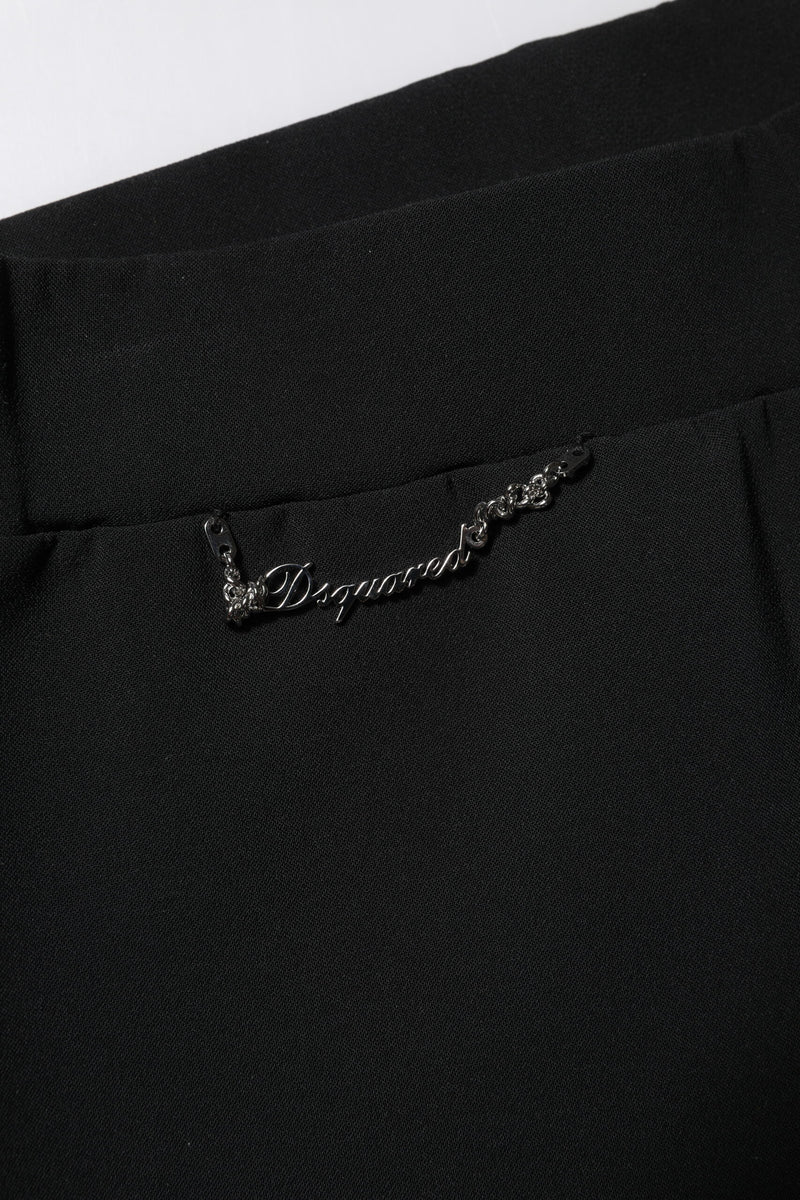 Pantalons Évasés Taille Haute Noirs Dsquared² en Polyester