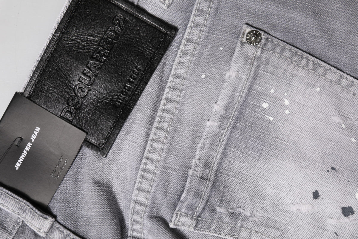 Dsquared² Jeans Denim Tapered Grises Mi-Taille