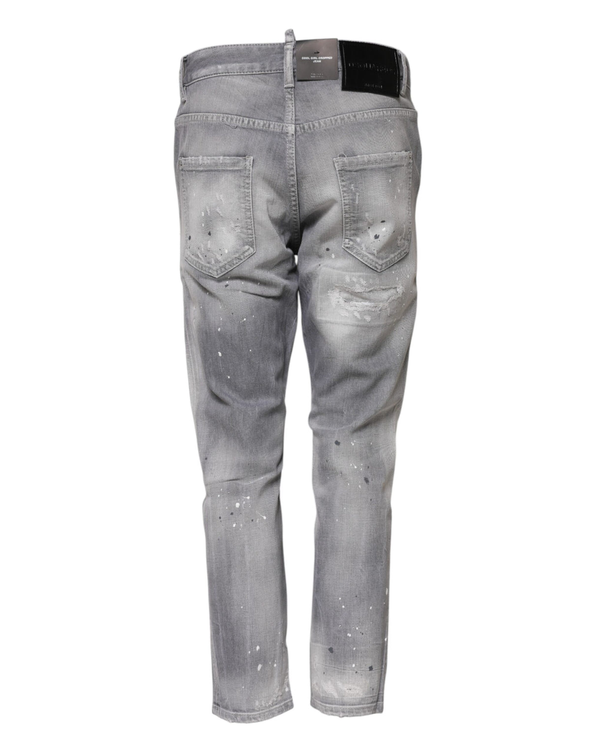 Dsquared² Jeans Grises Tapered Taille Mi-haute