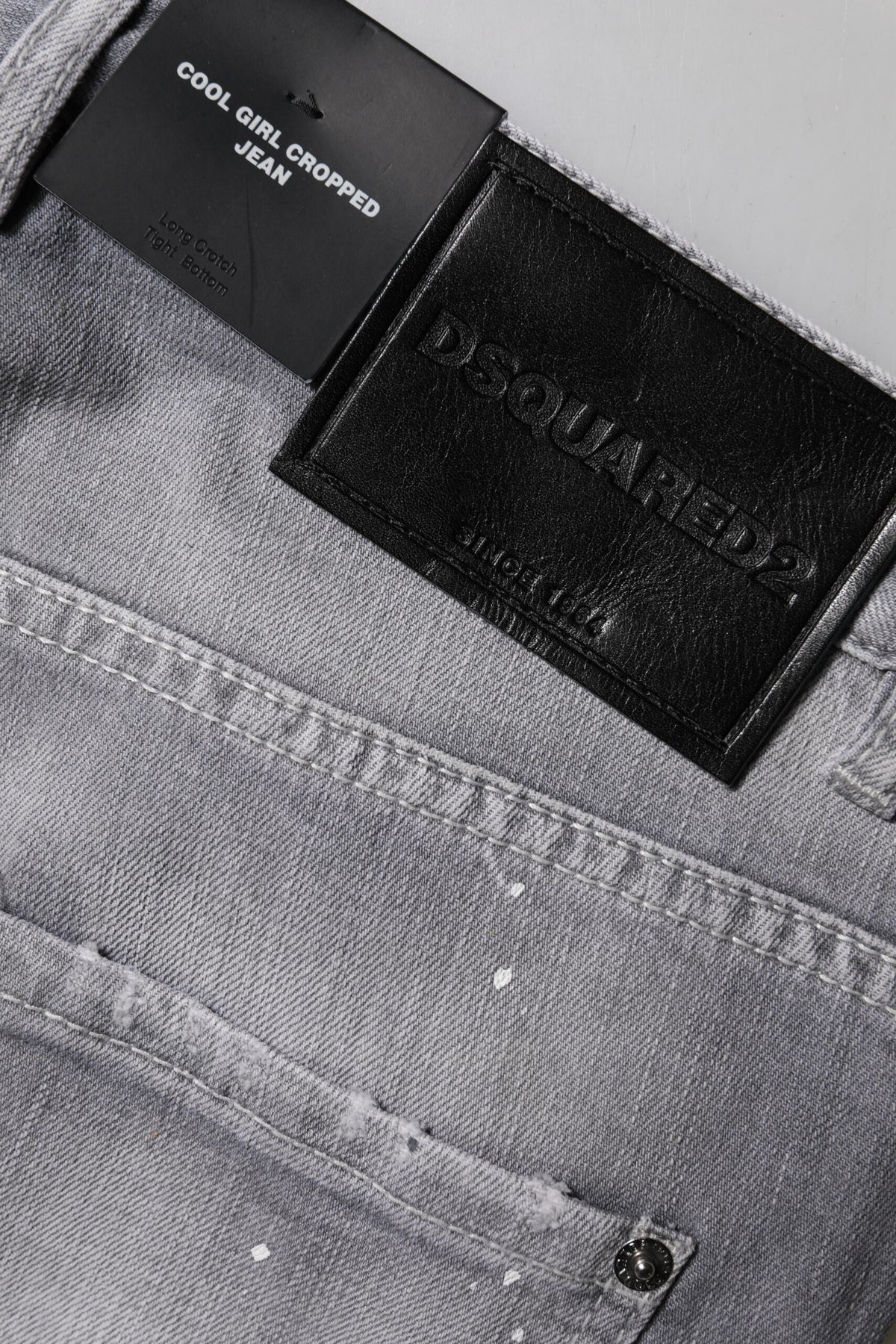 Dsquared² Jeans Grises Tapered Taille Mi-haute