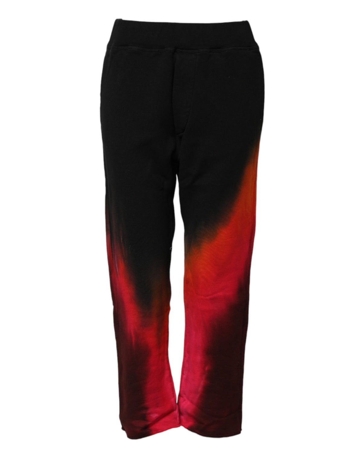 Pantalons Jogging Droits Dsquared² Noir Rouge en Coton