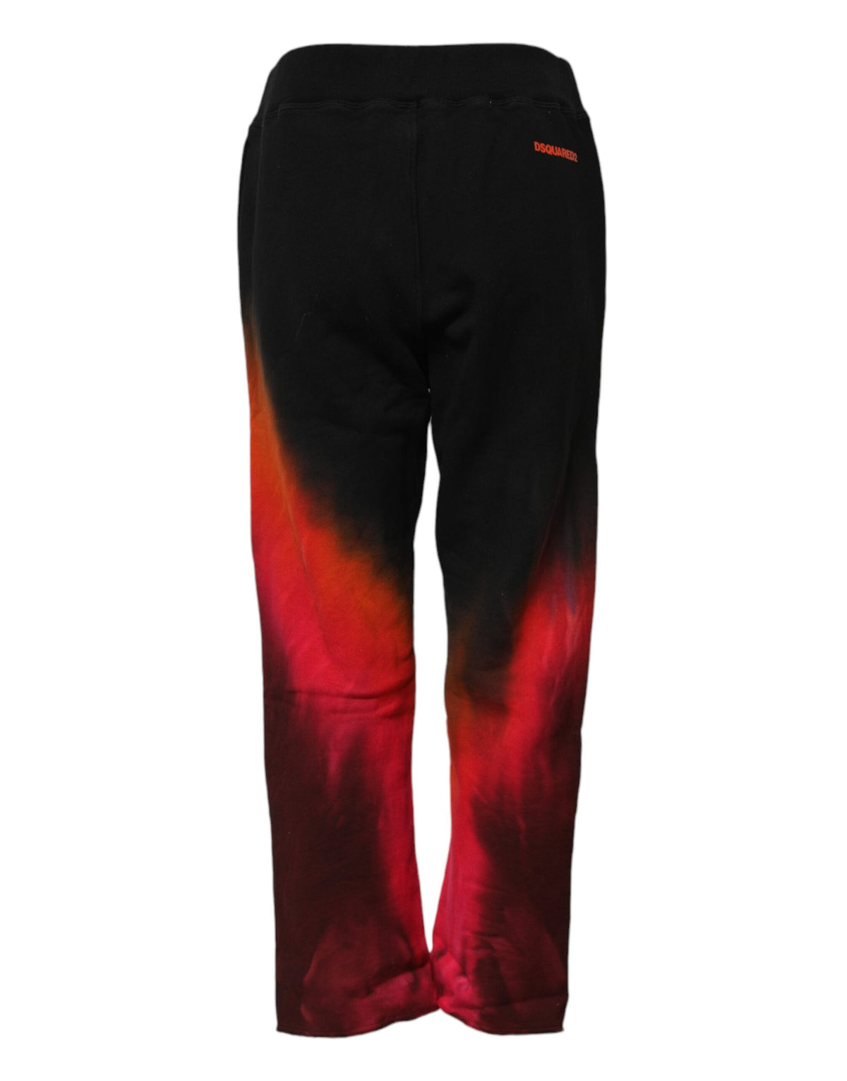 Pantalons Jogging Droits Dsquared² Noir Rouge en Coton