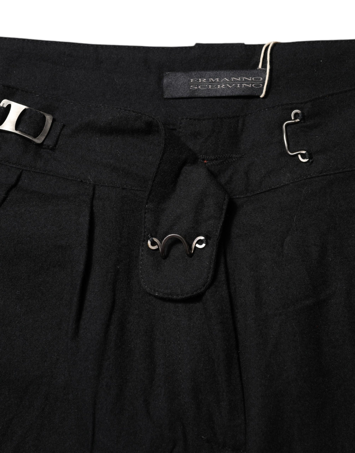 Pantalon droit taille haute noir Ermanno Scervino