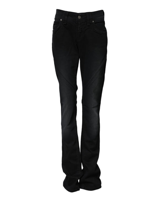 Jean en Denim Noir Tapered John Galliano