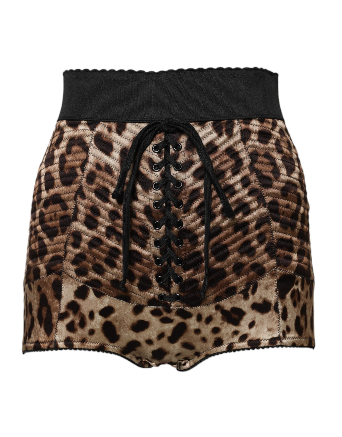 Dolce & Gabbana Brown Leopard High Waist Hot Pants