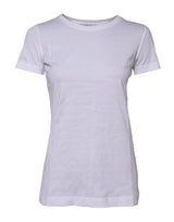 Dolce & Gabbana T-shirt Blanc en Coton à Manches Courtes