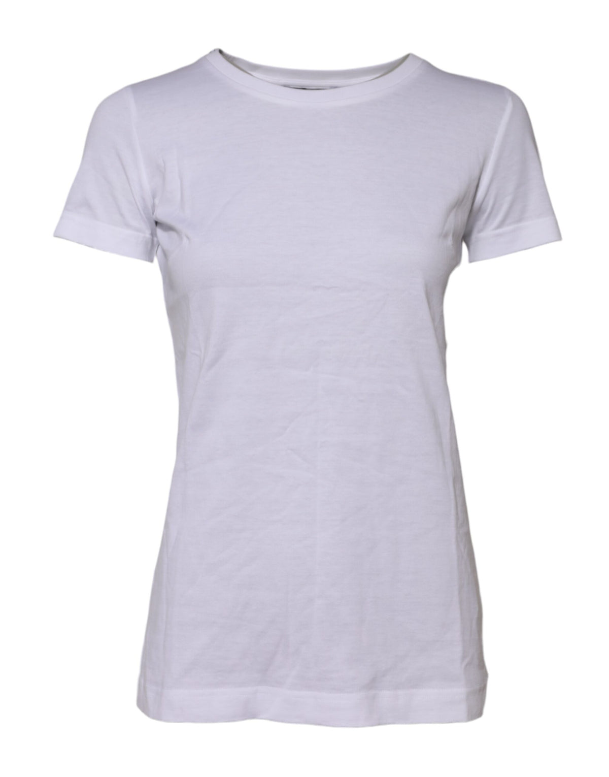 Dolce & Gabbana T-shirt Blanc en Coton à Manches Courtes