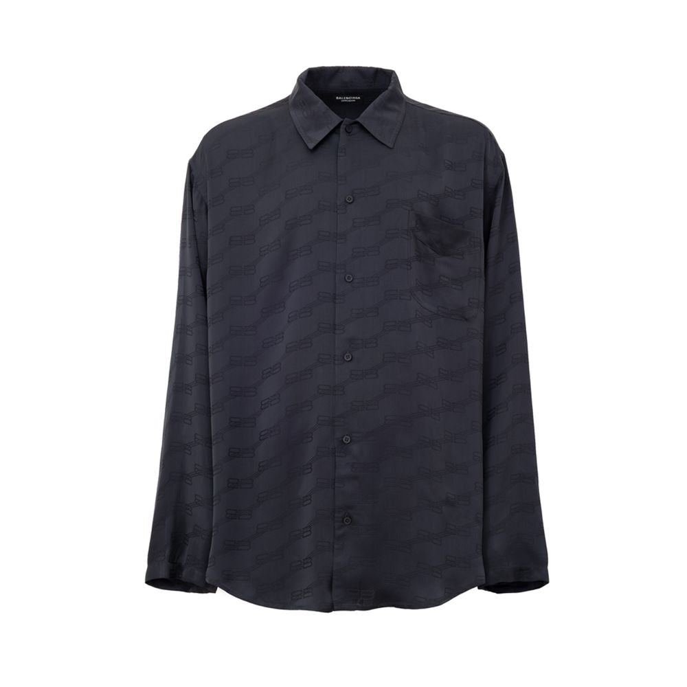 Chemise en viscose grise de Balenciaga