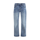 7FOR Brett Coldspring Blue Cotton Straight-Leg Jeans for Men