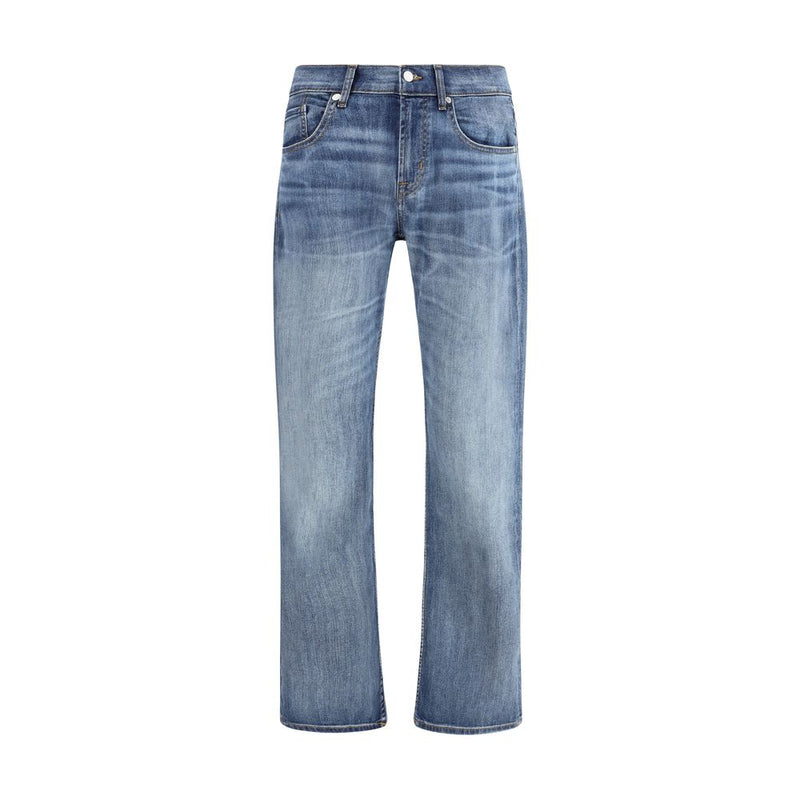 7FOR Blauwe katoenen jeans met rechte pijpen