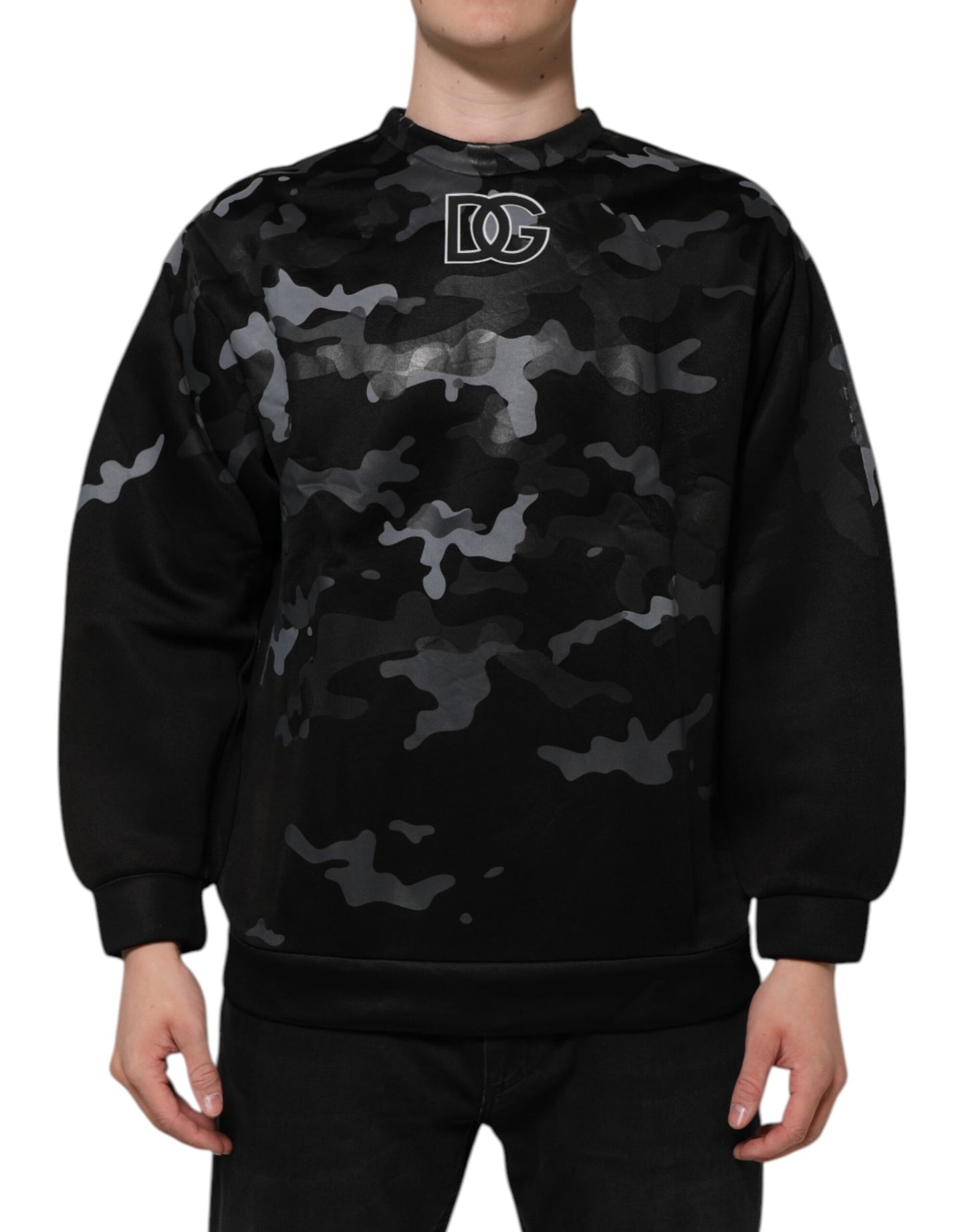 Sweat à capuche noir à motif camouflage Dolce &amp; Gabbana
