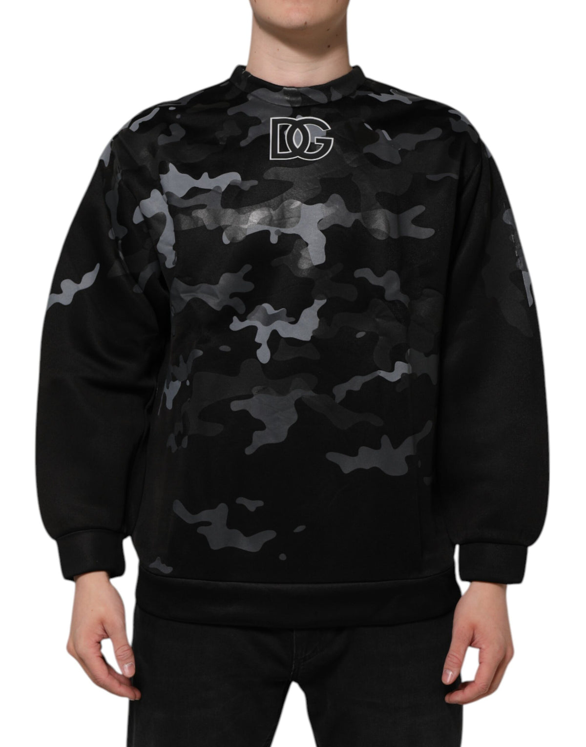 Sweat à capuche noir à motif camouflage Dolce &amp; Gabbana