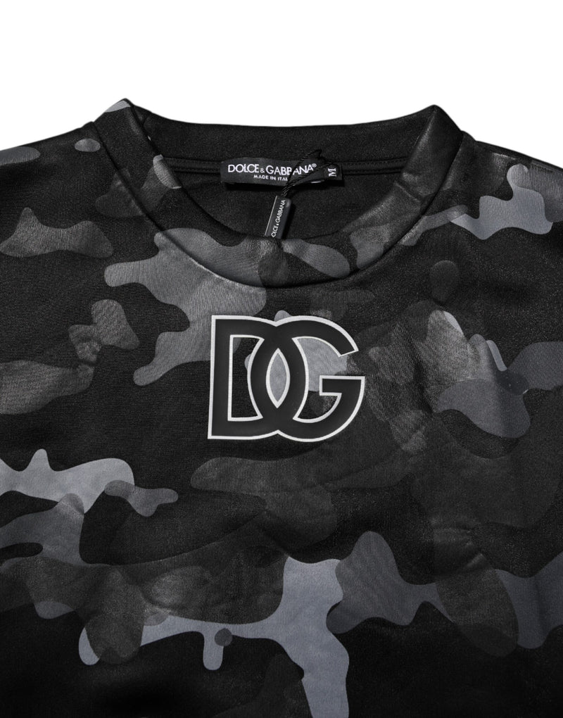 Sweat à capuche noir à motif camouflage Dolce &amp; Gabbana
