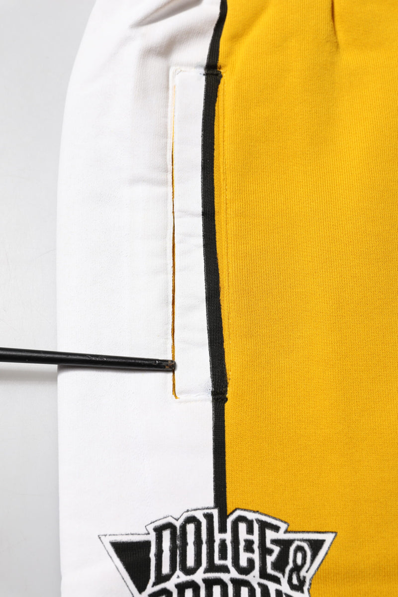 Pantalon de jogging en coton jaune Dolce &amp; Gabbana