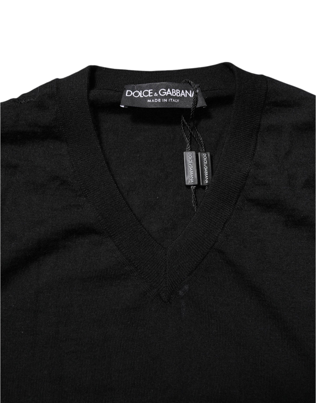 Pull en tricot à logo brodé gris foncé de Dolce &amp; Gabbana