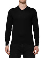 Pull en tricot à logo brodé gris foncé de Dolce &amp; Gabbana