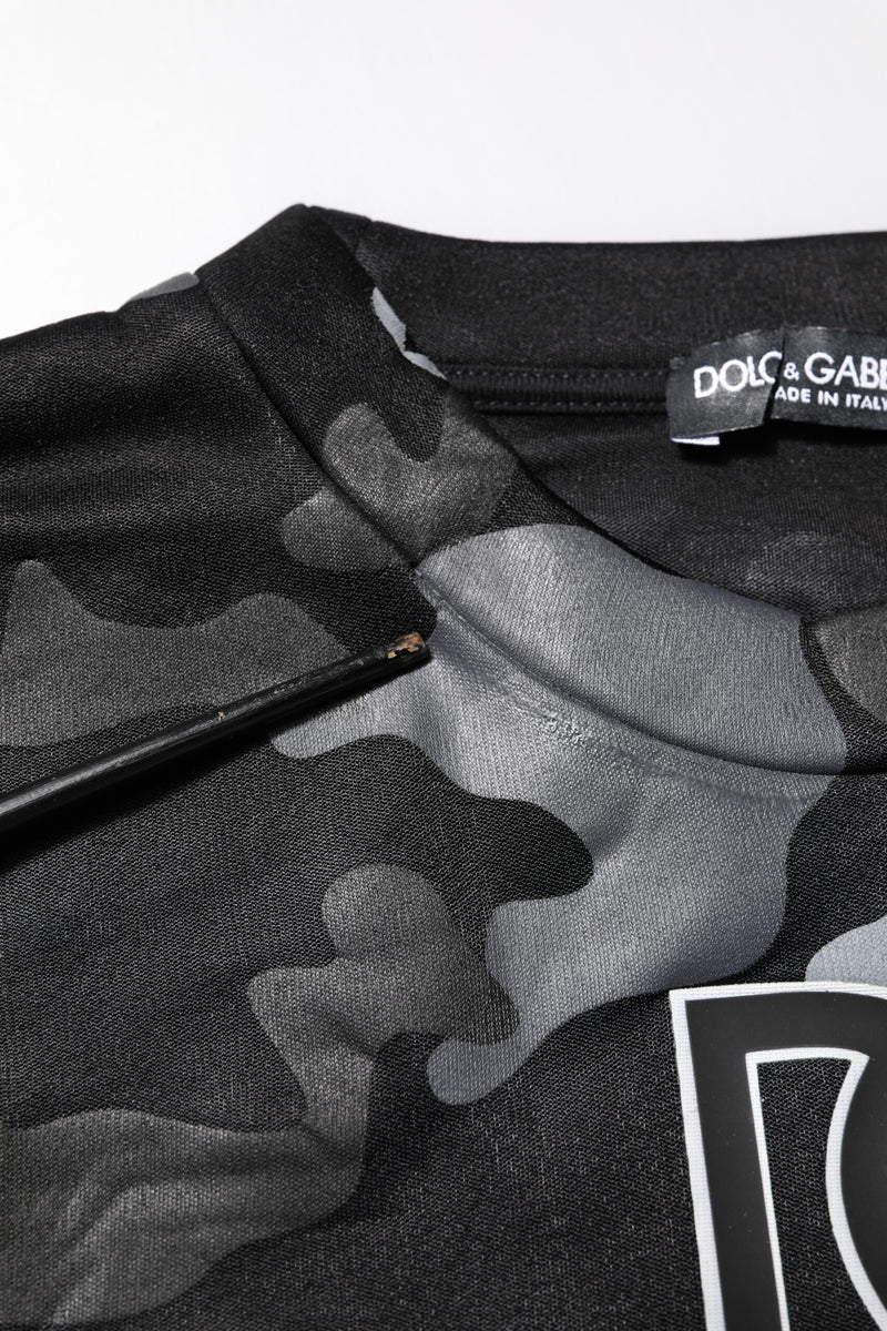 Sweat à capuche noir à motif camouflage Dolce &amp; Gabbana