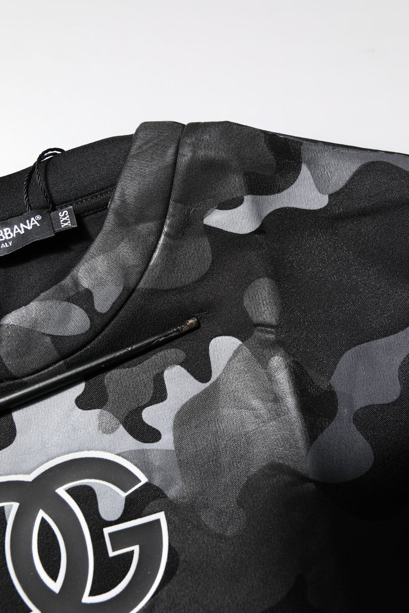 Sweat à capuche noir à motif camouflage Dolce &amp; Gabbana