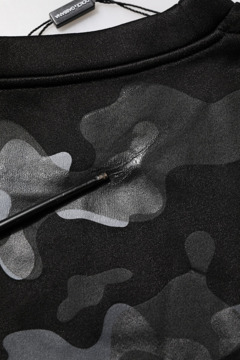 Sweat à capuche noir à motif camouflage Dolce &amp; Gabbana