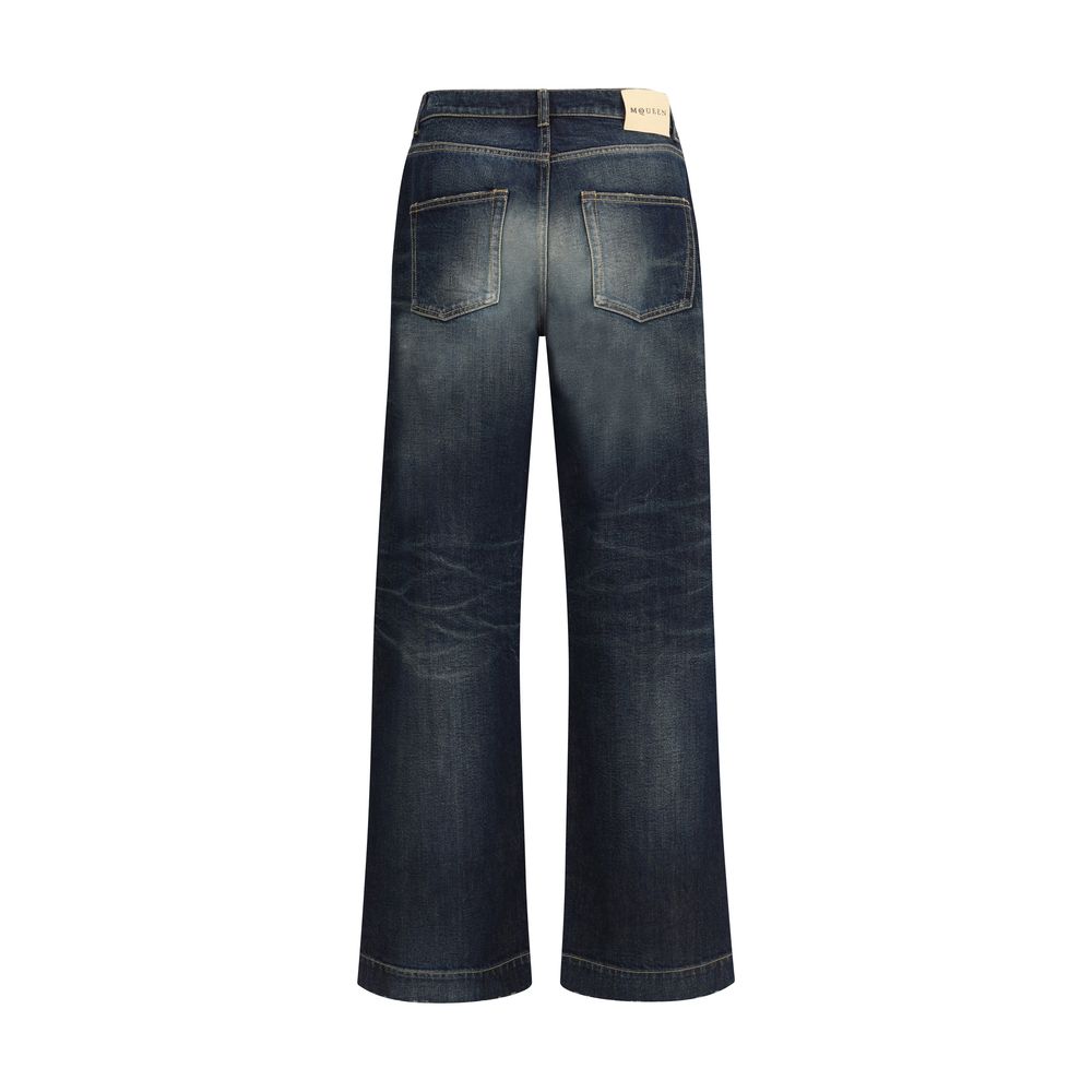 Jeans effet vintage Alexander McQueen