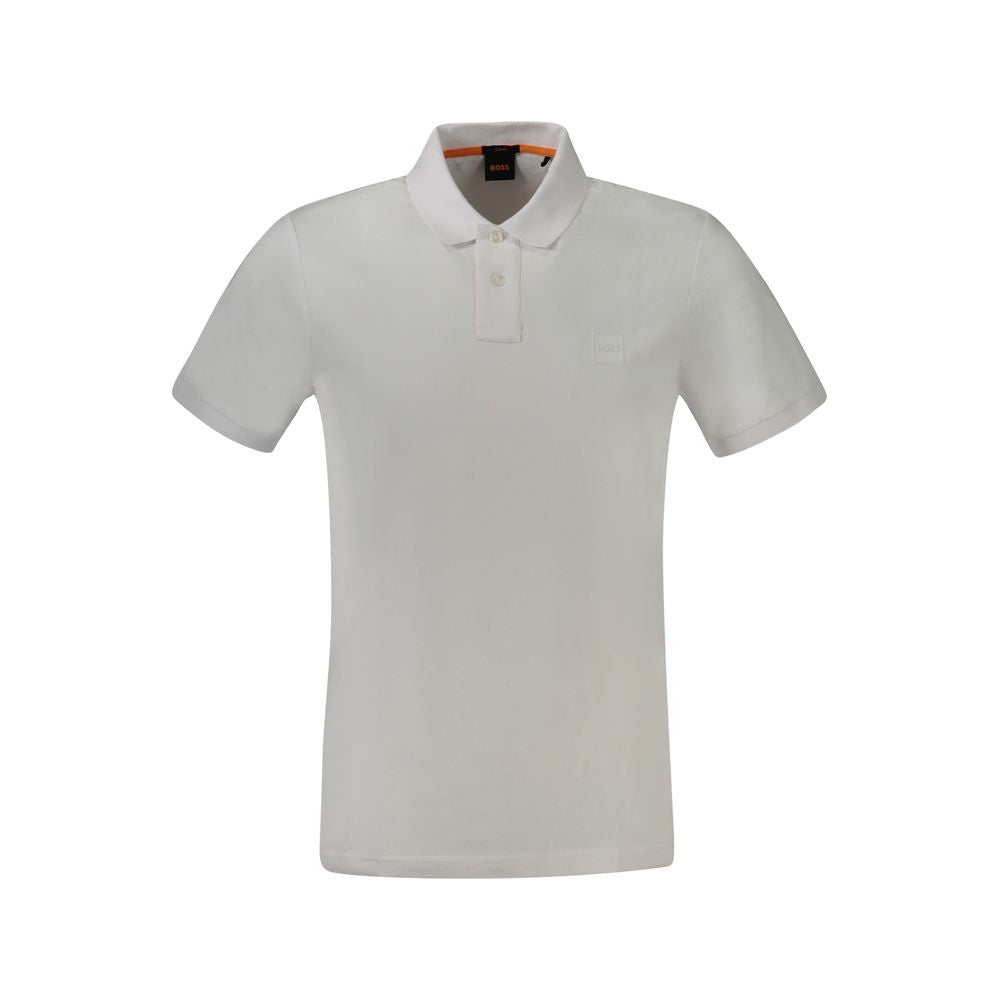 Hugo Boss Bianco Cotton Men Polo - Slim Fit Style
