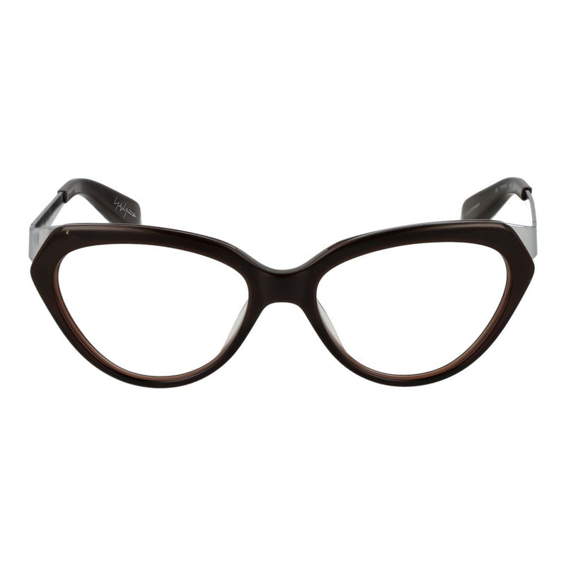 Yohji Yamamoto Brown Unisex Cat Eye Glasses Frame