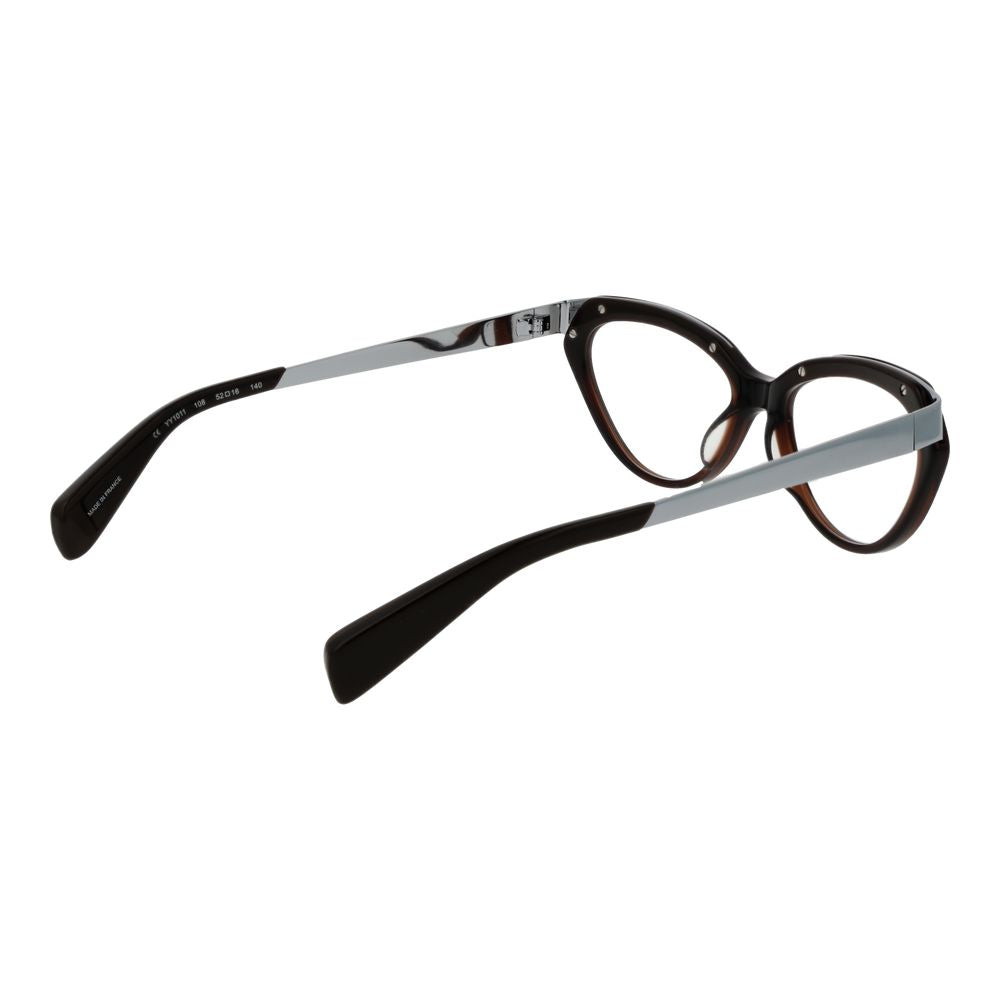 Yohji Yamamoto Brown Unisex Cat Eye Glasses Frame