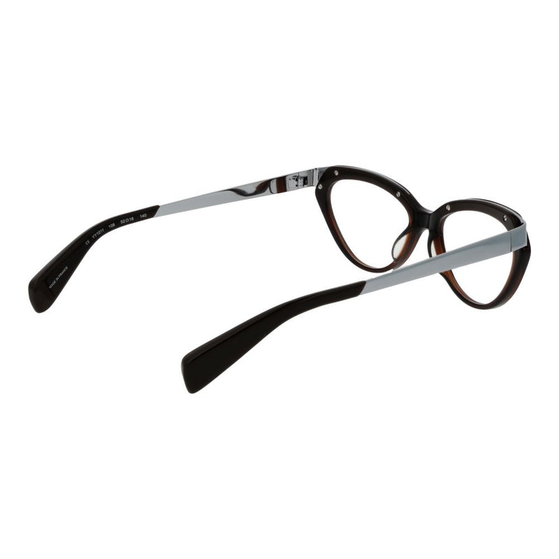 Yohji Yamamoto Brown Unisex Cat Eye Glasses Frame