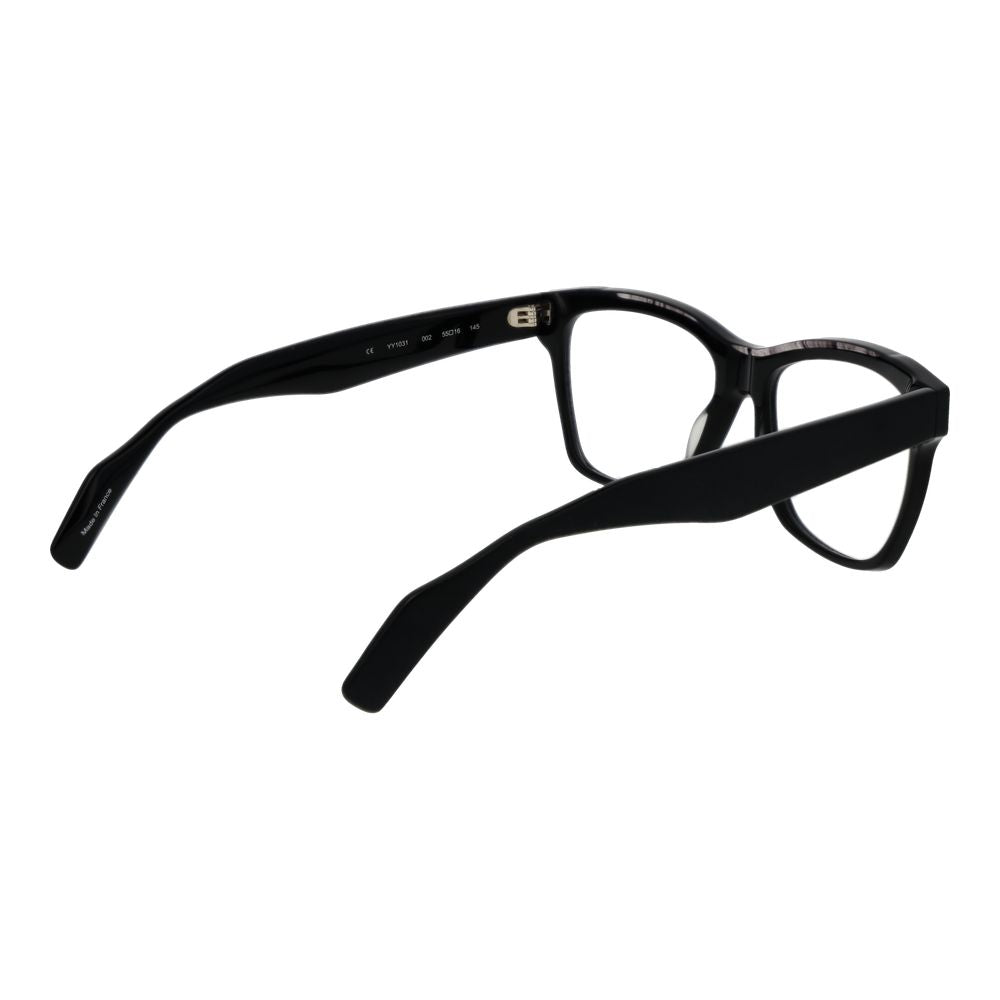 Yohji Yamamoto Black Unisex Glasses Frame - Stylish Acetate Design