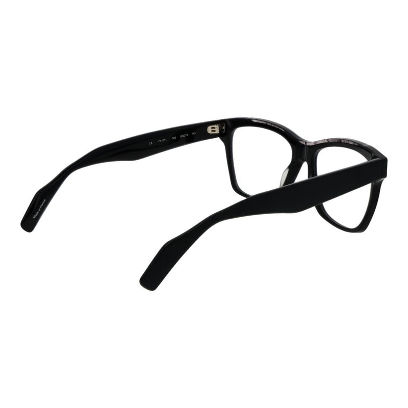 Yohji Yamamoto Black Unisex Glasses Frame - Stylish Acetate Design