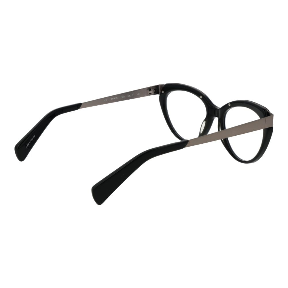 Yohji Yamamoto Gray Unisex Glasses Frame - Elegant Cat-Eye Style