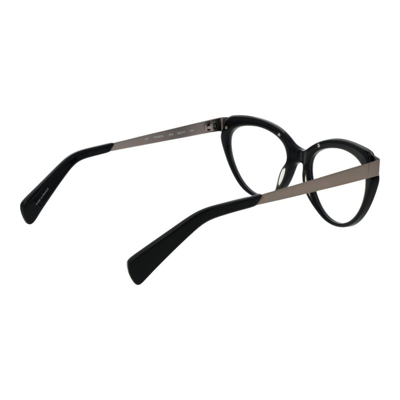 Yohji Yamamoto Gray Unisex Glasses Frame - Elegant Cat-Eye Style
