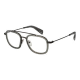 Yohji Yamamoto Gray Aviator Glasses Frame for Men
