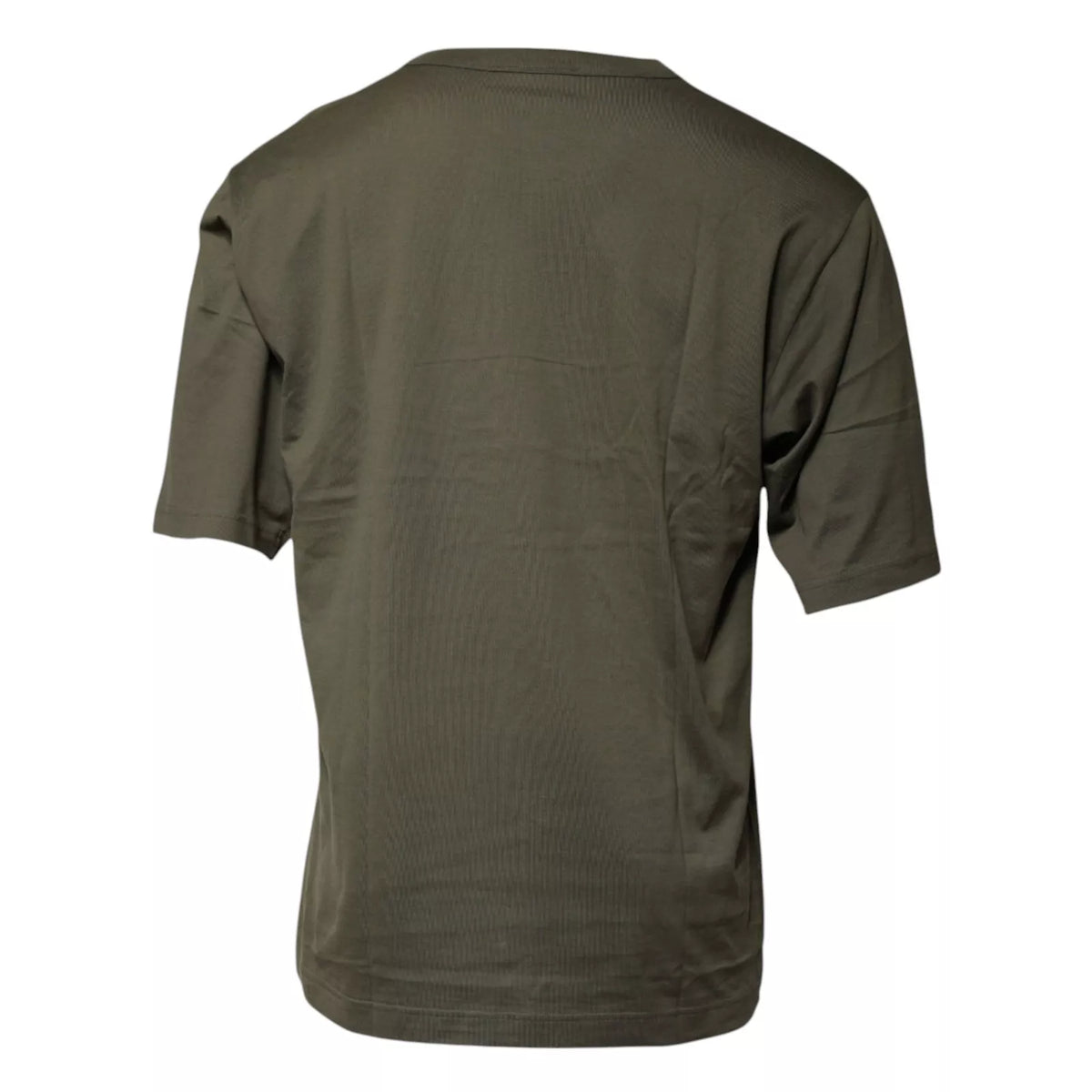 T-shirt à col rond en coton DG Love de Dolce &amp; Gabbana, vert armée.