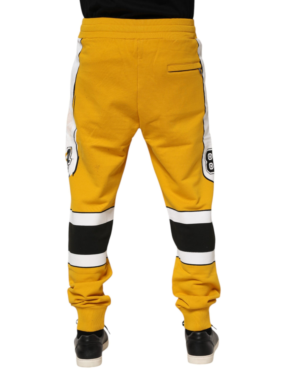 Jogging en coton imprimé jaune de Dolce &amp; Gabbana