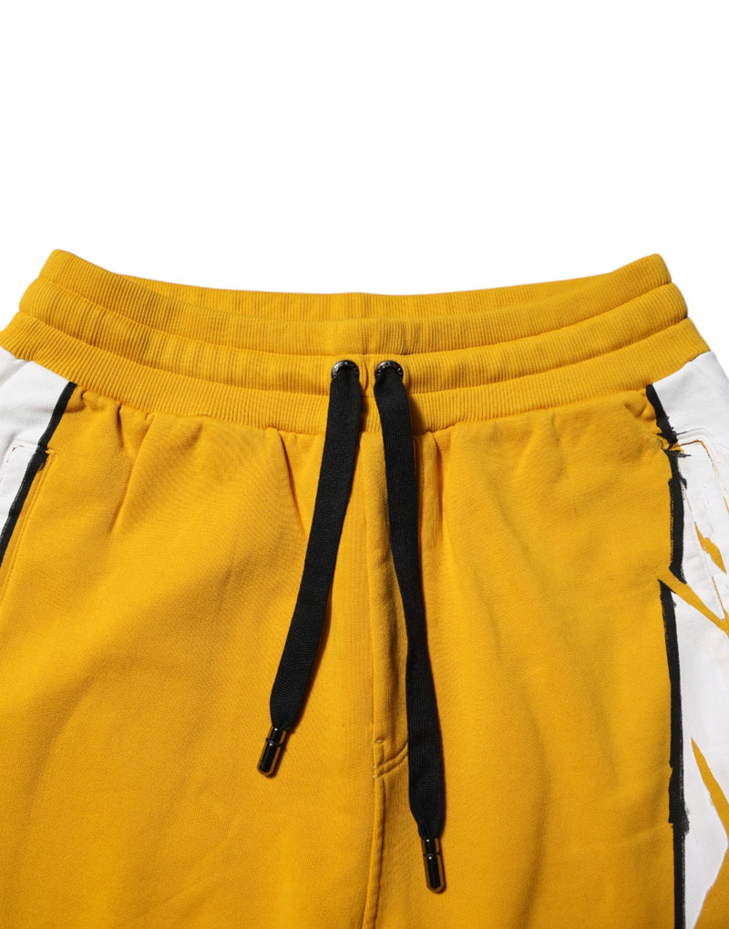 Jogging en coton imprimé jaune de Dolce &amp; Gabbana