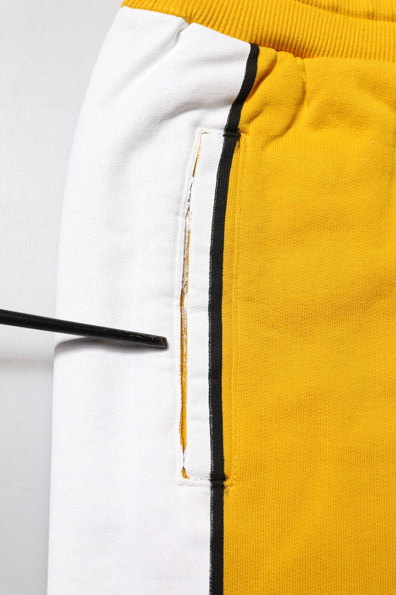 Jogging en coton jaune avec logo Dolce &amp; Gabbana