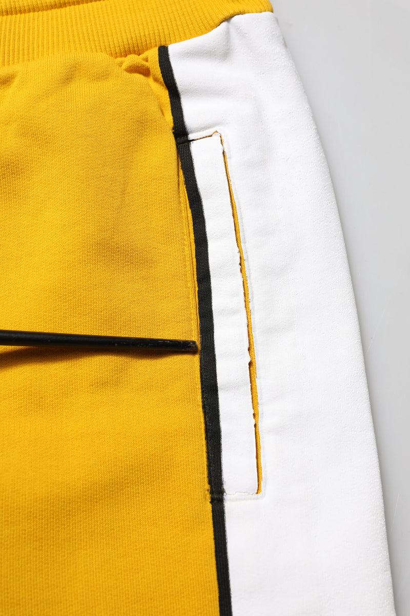 Jogging en coton jaune avec logo Dolce &amp; Gabbana