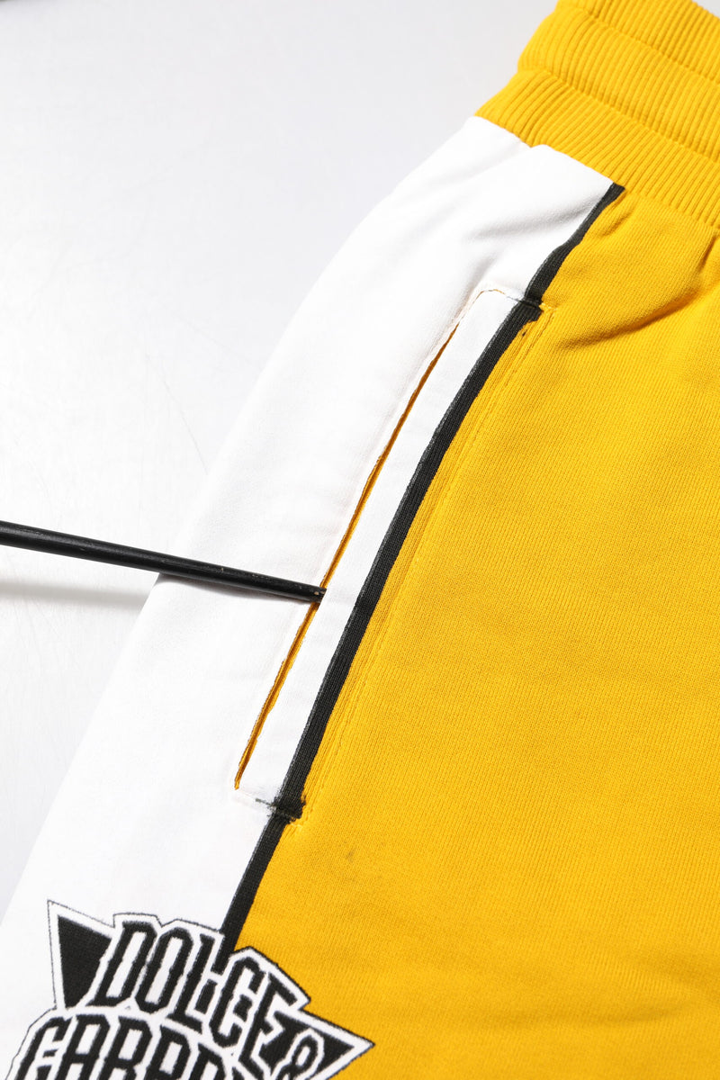 Jogging en coton imprimé jaune de Dolce &amp; Gabbana