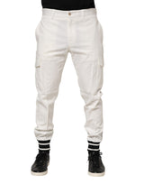 Pantalon cargo skinny en coton blanc Dolce &amp; Gabbana pour homme