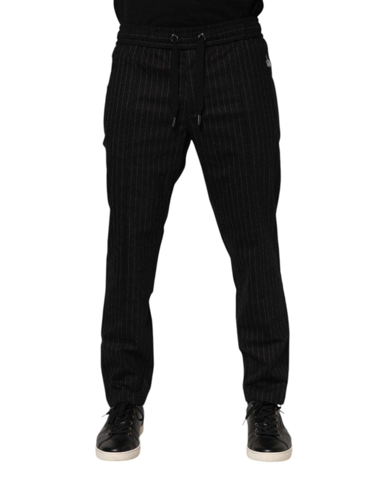 Pantalon de jogging en laine rayé noir pour homme de Dolce &amp; Gabbana