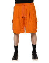 Shorts Bermuda Cargo décontractés en coton orange pour homme de Dolce &amp; Gabbana
