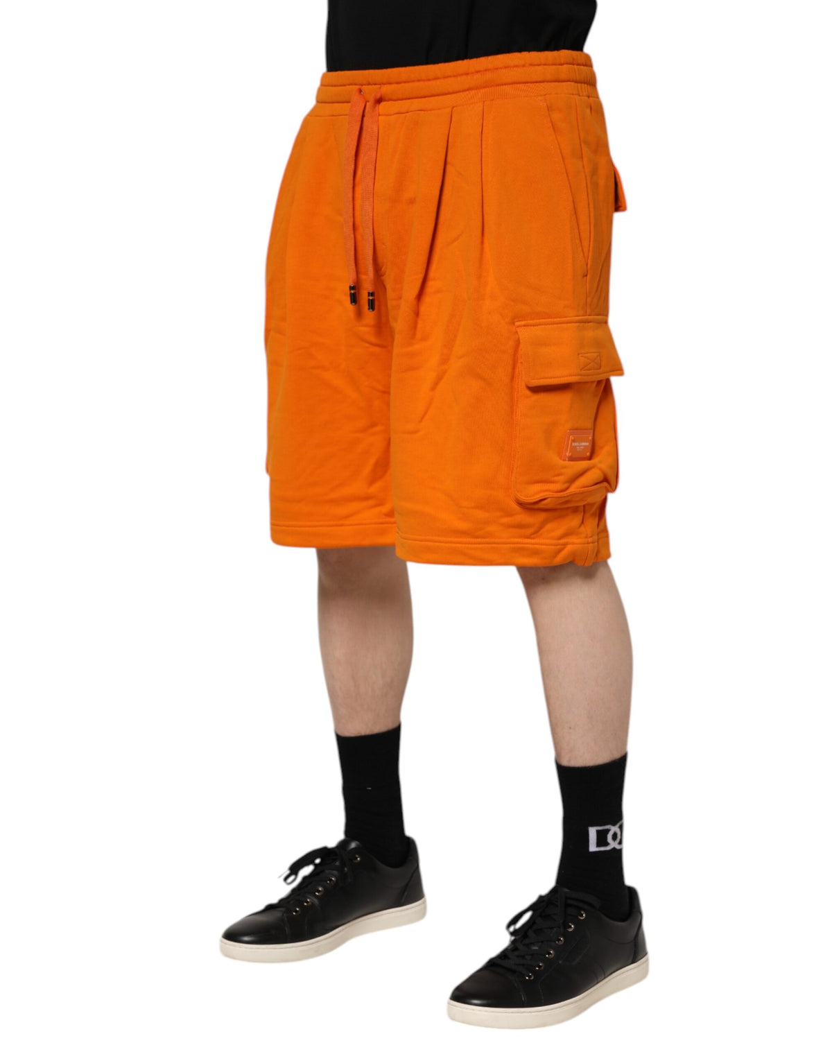 Shorts Bermuda Cargo décontractés en coton orange pour homme de Dolce &amp; Gabbana