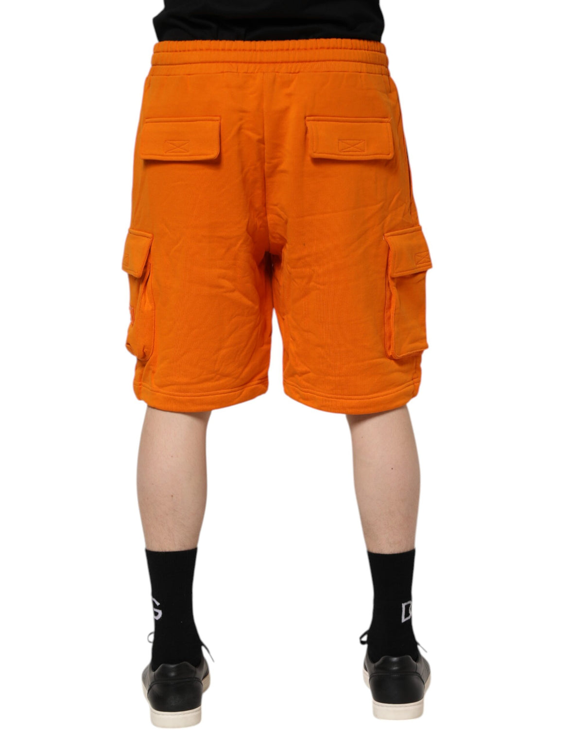 Shorts Bermuda Cargo décontractés en coton orange pour homme de Dolce &amp; Gabbana