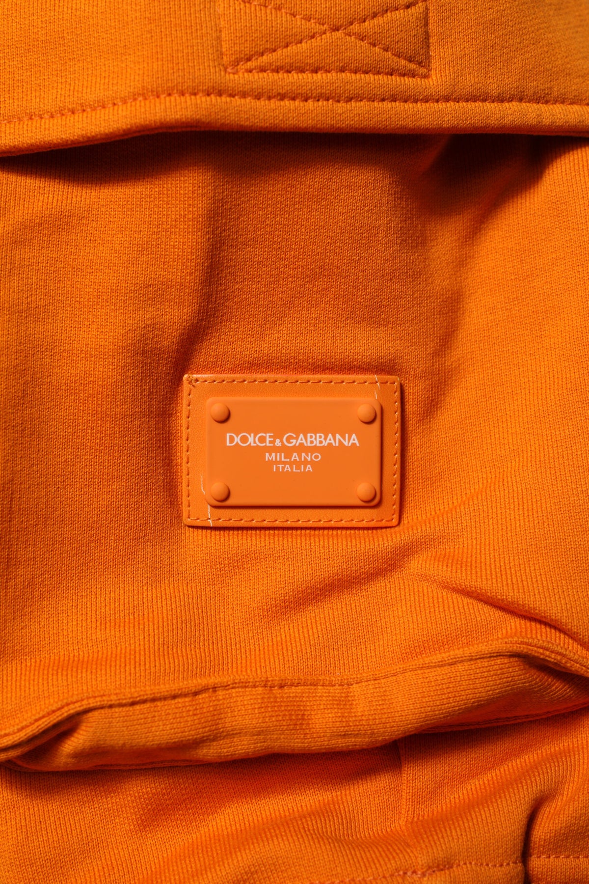 Shorts Bermuda Cargo décontractés en coton orange pour homme de Dolce &amp; Gabbana