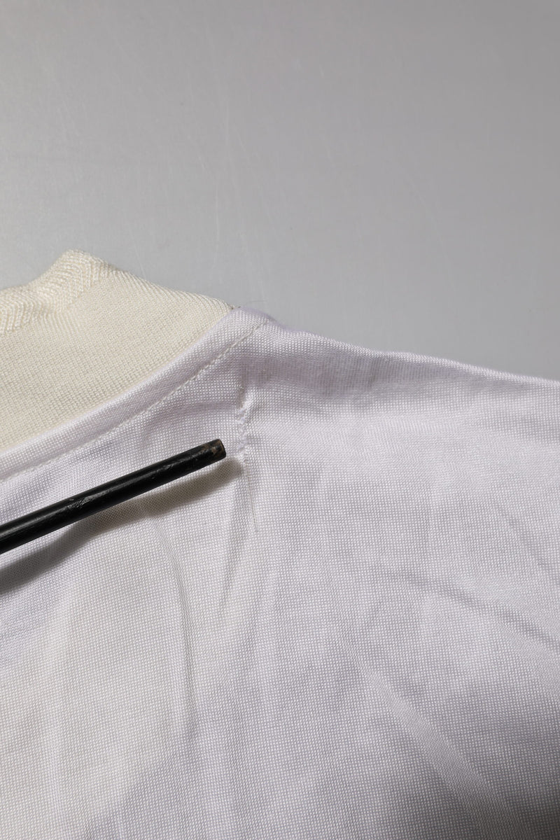 Dolce & Gabbana White Silk Crew Neck Long Sleeves T-shirt