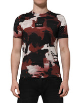 T-shirt à col rond pour homme multicolore à motif camouflage de Dolce &amp; Gabbana