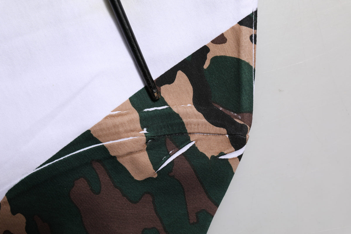 T-shirt homme à col rond en coton blanc à motif camouflage de Dolce &amp; Gabbana